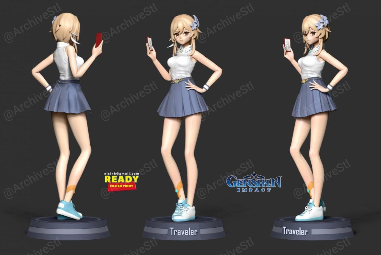 原神 旅行者(Traveler) 3D打印图纸